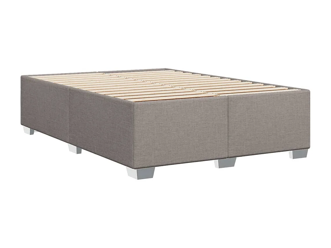 Sommier à lattes de lit avec matelas Taupe 140x190 cm Tissu