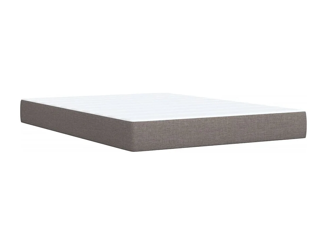 Sommier à lattes de lit avec matelas Taupe 140x190 cm Tissu
