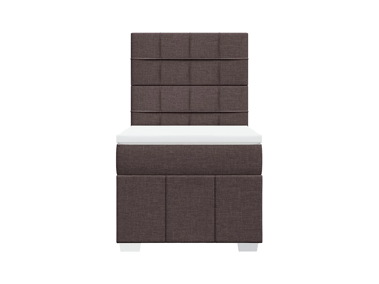Boxspringbett mit Matratze Dunkelbraun 90x190 cm Stoff