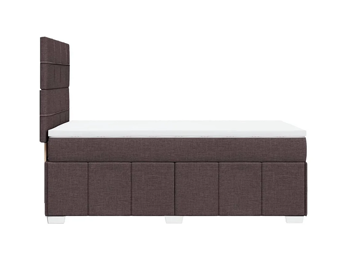 Boxspringbett mit Matratze Dunkelbraun 90x190 cm Stoff
