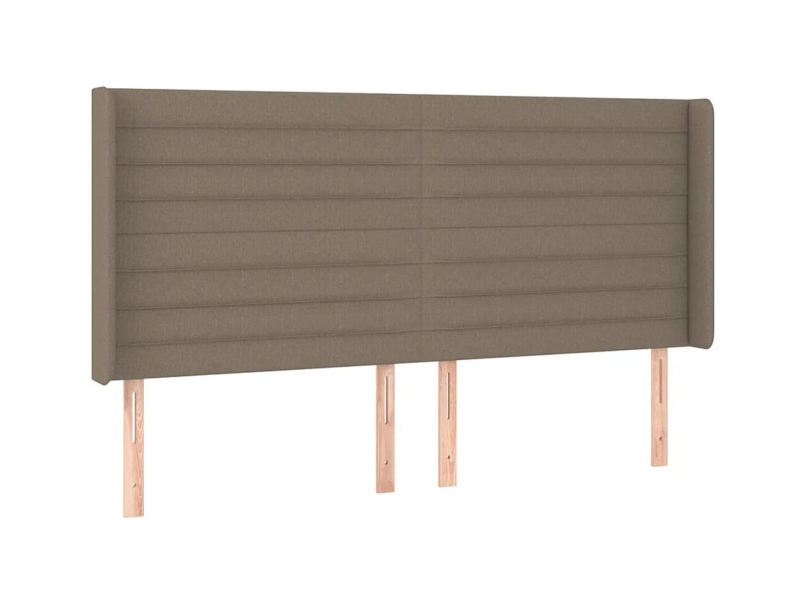 Boxspringbett mit Matratze & LED Taupe 160x200 cm Stoff