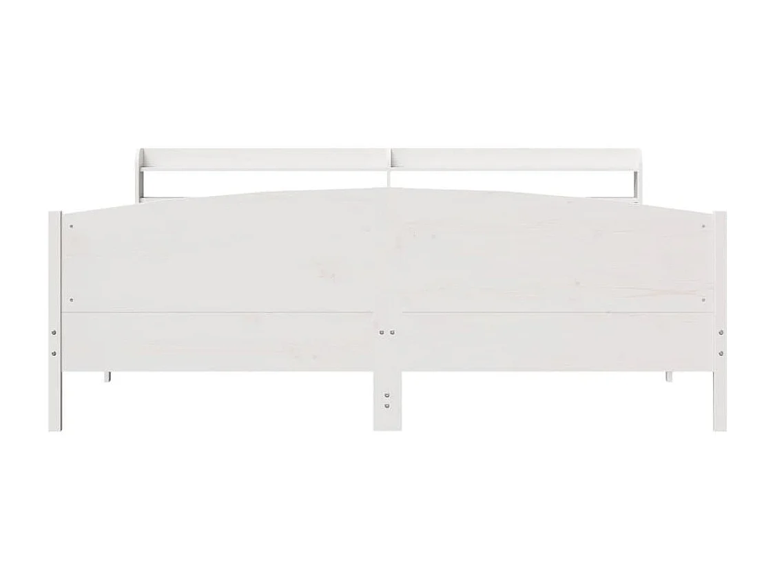 Cama sin colchón madera maciza de pino blanca 180x200 cm