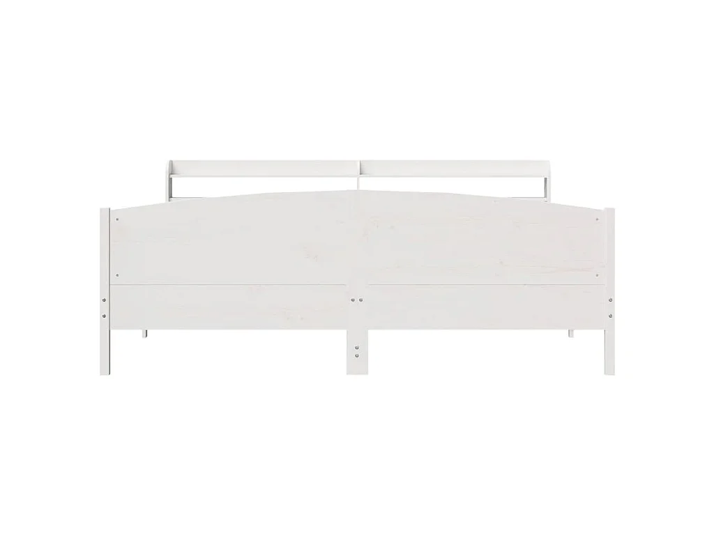Bedframe zonder matras massief grenenhout wit 180x200 cm