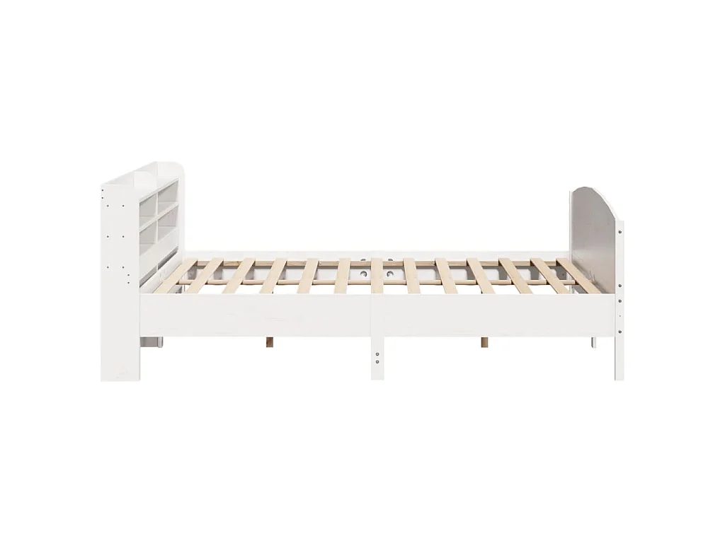 Bedframe zonder matras massief grenenhout wit 180x200 cm