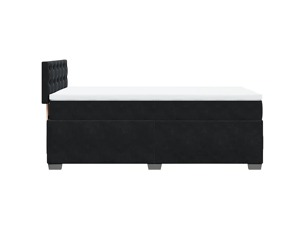 Boxspring met matras fluweel zwart 90x200 cm
