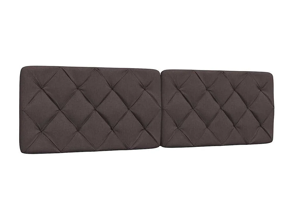Cadre de lit sans matelas marron foncé 180x200 cm tissu