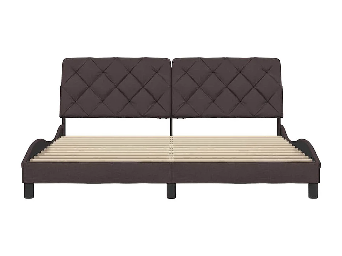 Bedframe zonder matras stof donkerbruin 180x200 cm