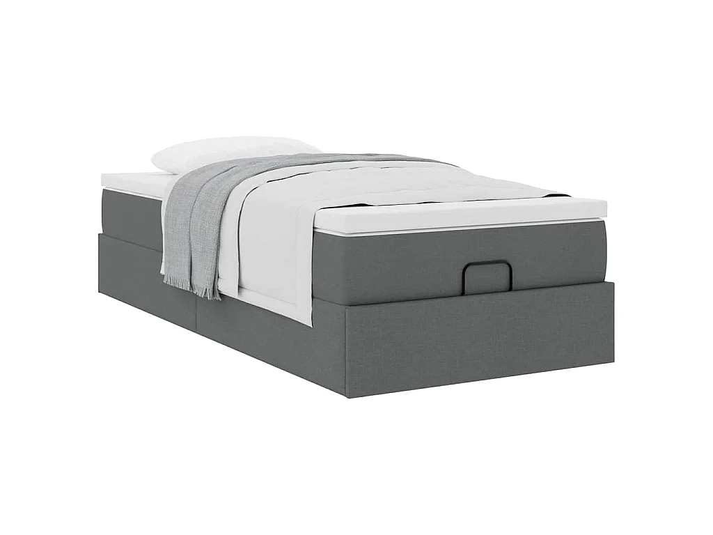 Struttura Letto Pouf con Materasso 100x200 cm in Tessuto