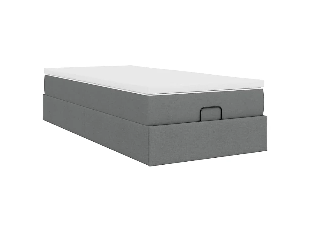 Struttura Letto Pouf con Materasso 100x200 cm in Tessuto