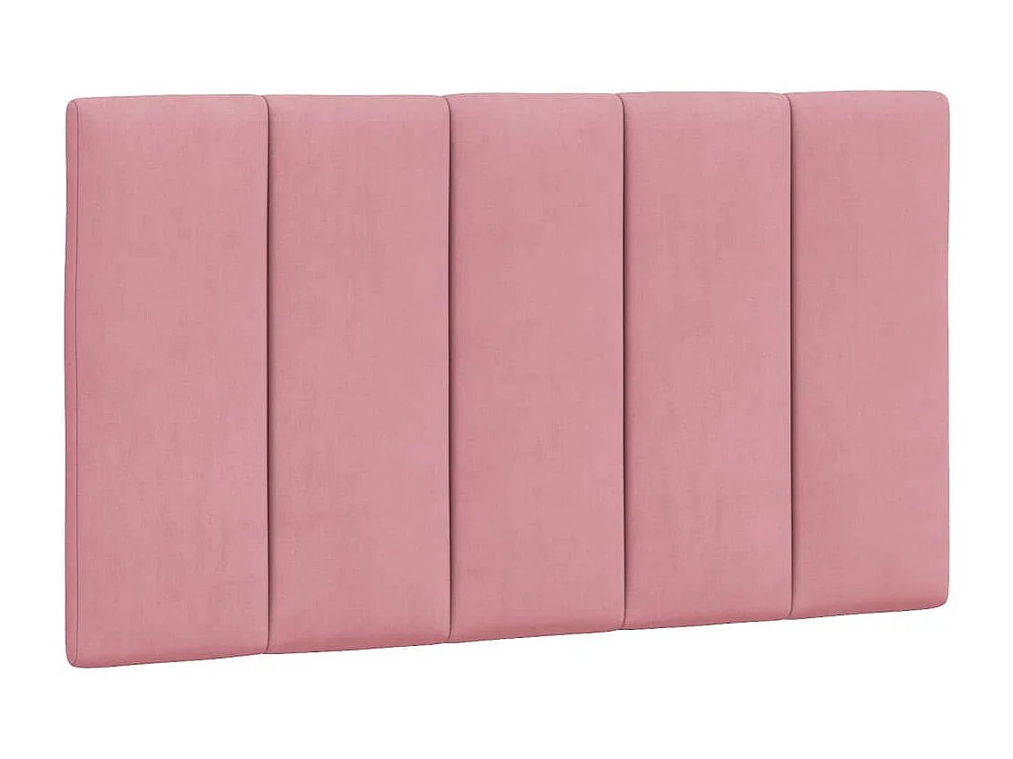 Bed met matras "Hanko" fluweel roze 90x200 cm