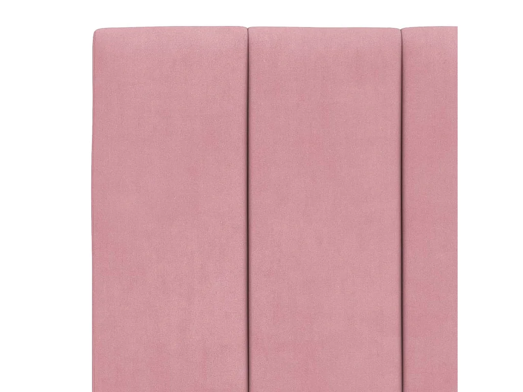 Letto con Materasso Hanko Rosa 90x200 cm in Velluto