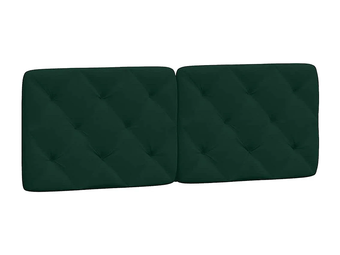 Cadre de lit avec LED sans matelas vert foncé 140x190 cm velours
