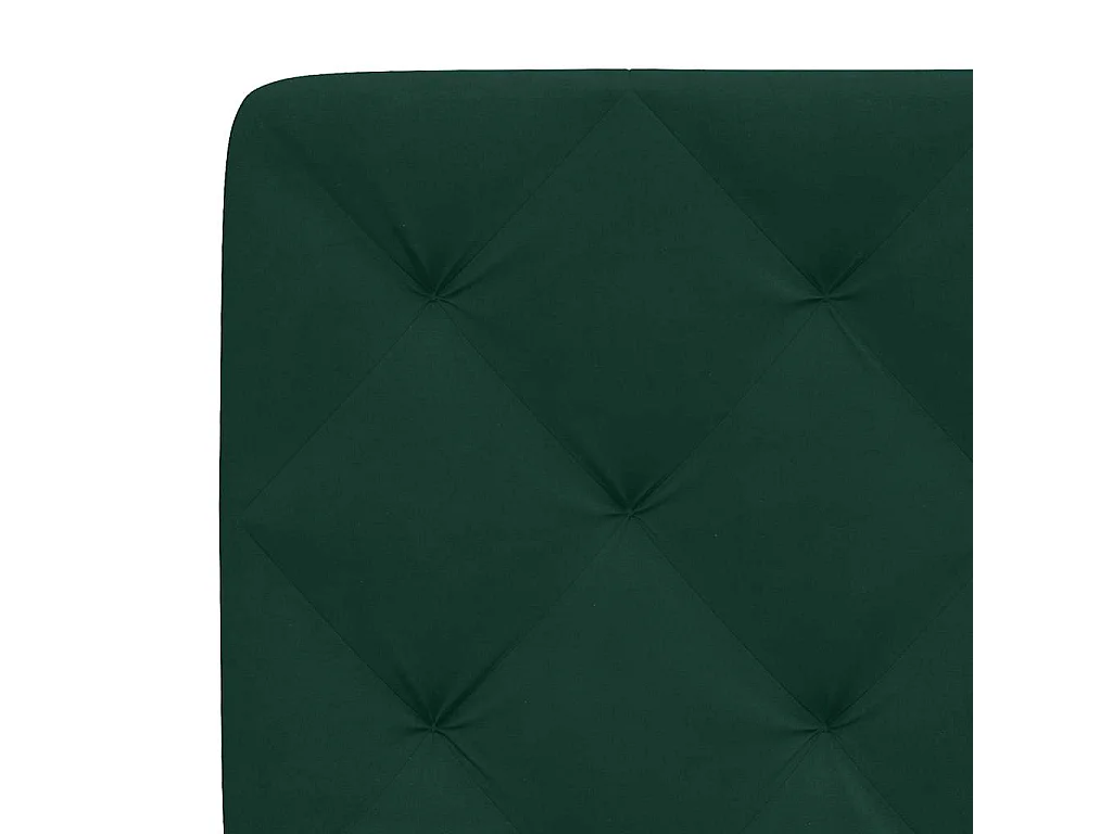 Cadre de lit avec LED sans matelas vert foncé 140x190 cm velours