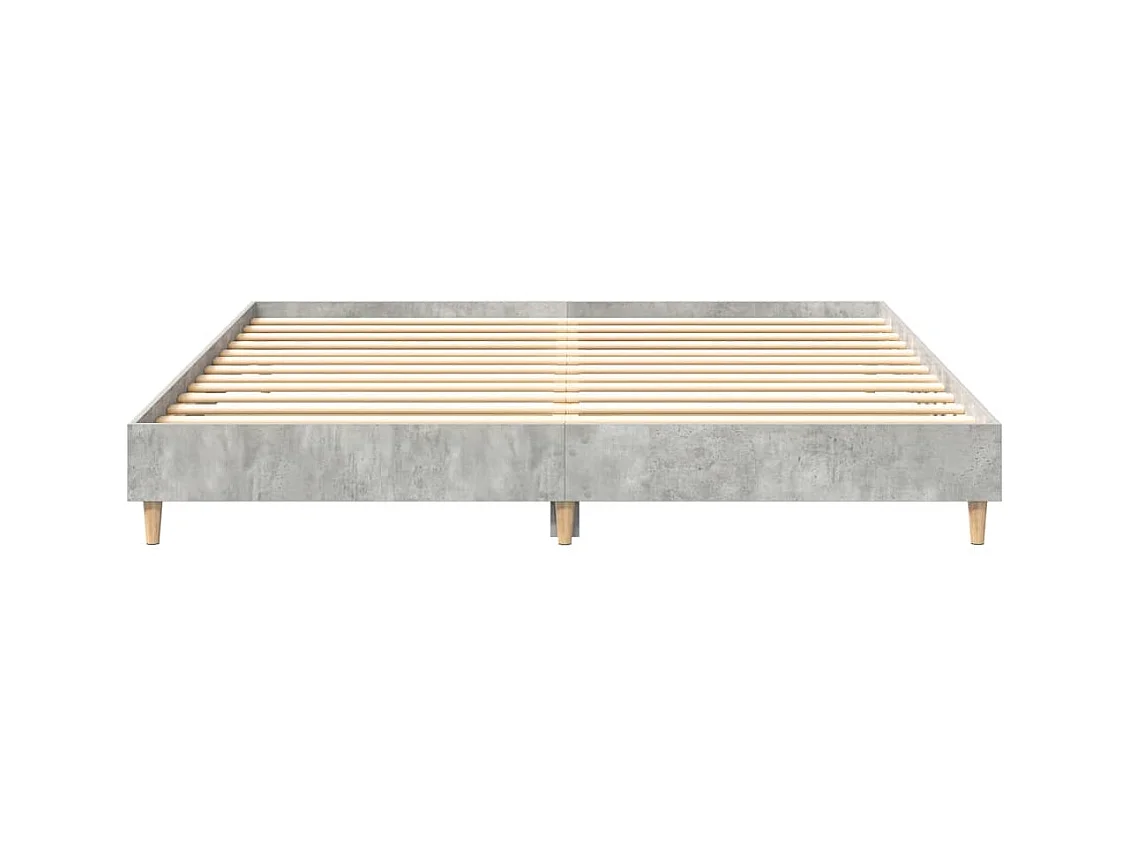 Estrutura cama s/ colchão 160x200cm cinza cimento