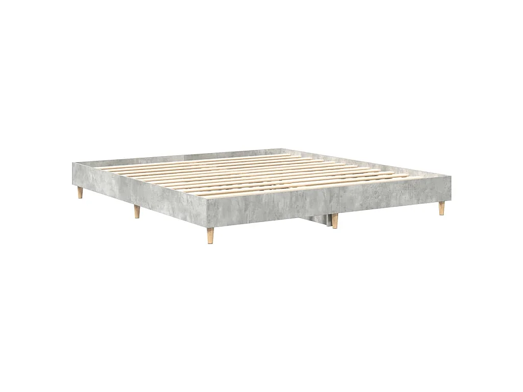 Estructura de cama sin colchón gris hormigón 160x200 cm