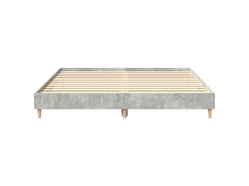 Estructura de cama sin colchón gris hormigón 160x200 cm