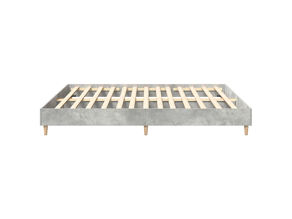Estructura de cama sin colchón gris hormigón 160x200 cm