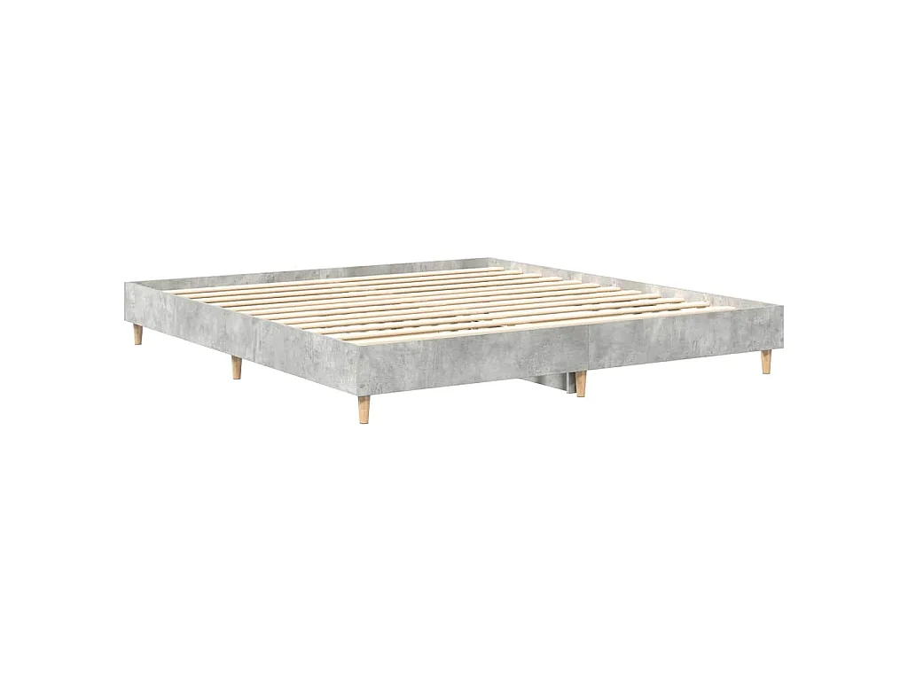 Estructura de cama sin colchón gris hormigón 160x200 cm