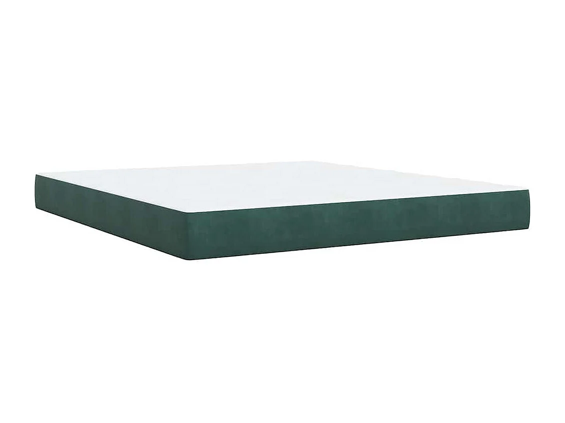 Boxspringbett mit Matratze Dunkelgrün 180x200 cm Samt