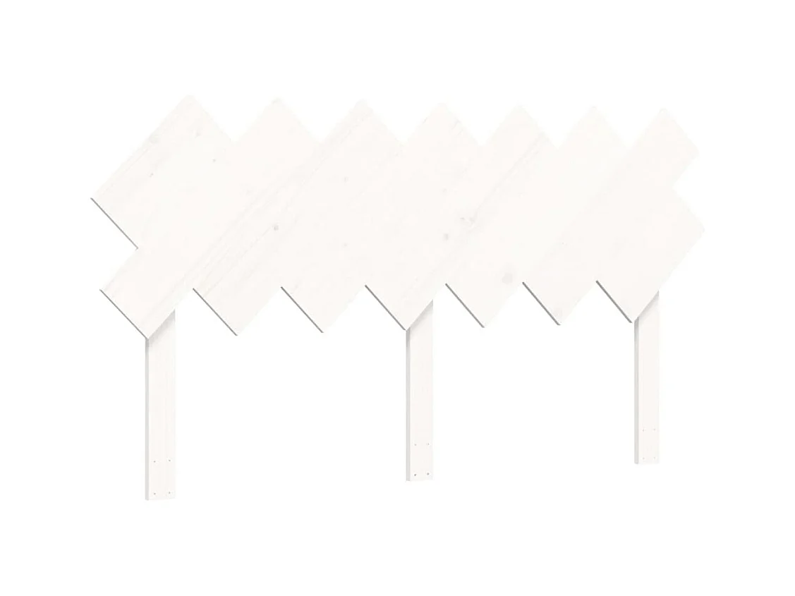 Cadre de lit sans matelas blanc 140x200 cm bois massif