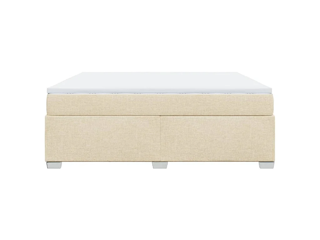 Boxspring met matras stof crèmekleurig 180x200 cm