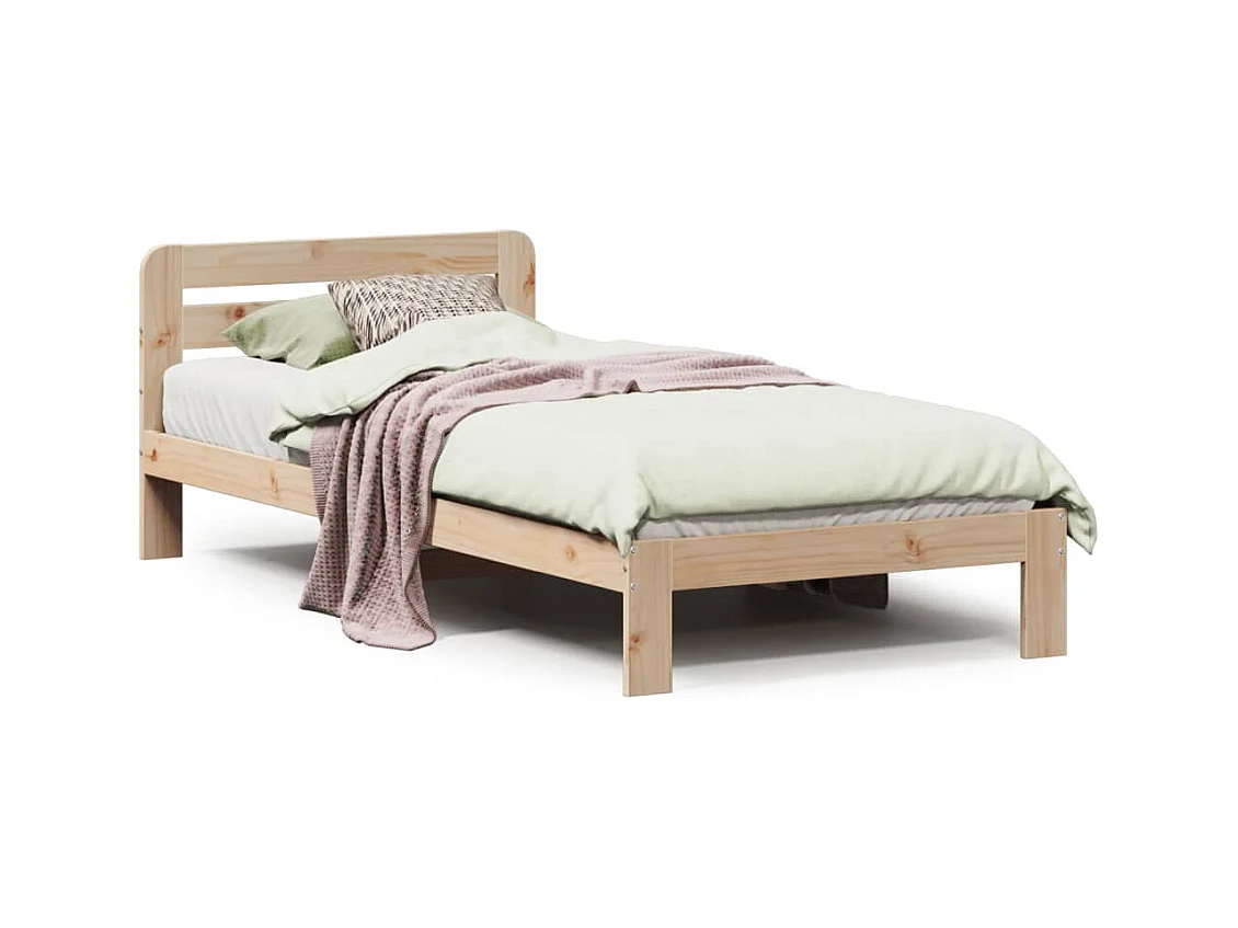 Cadre de lit sans matelas 90x200 cm bois de pin massif