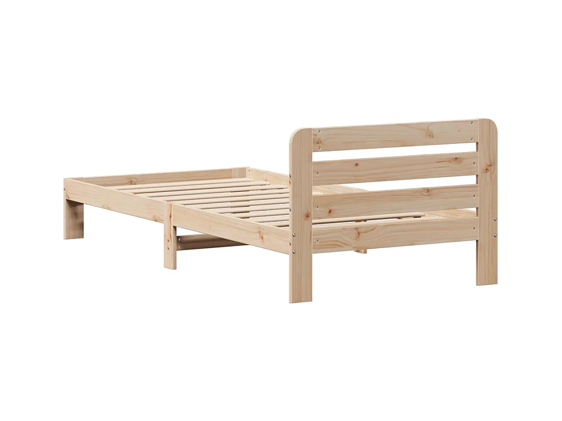Cadre de lit sans matelas 90x200 cm bois de pin massif