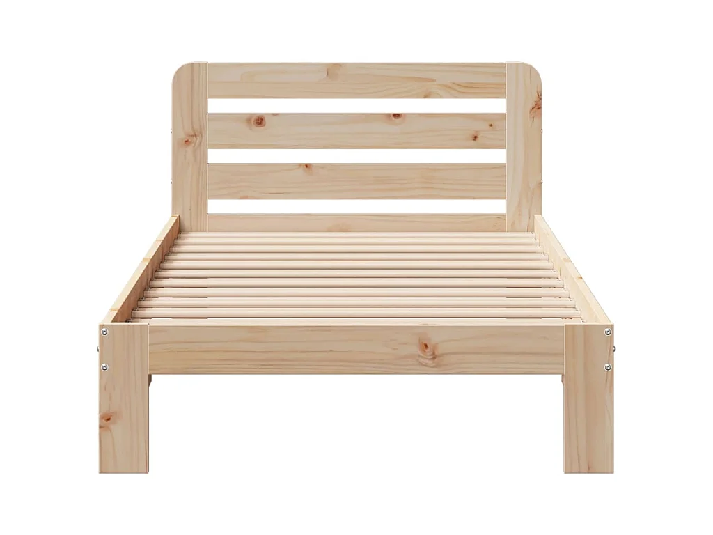 Estructura de cama sin colchón madera maciza de pino 90x200 cm