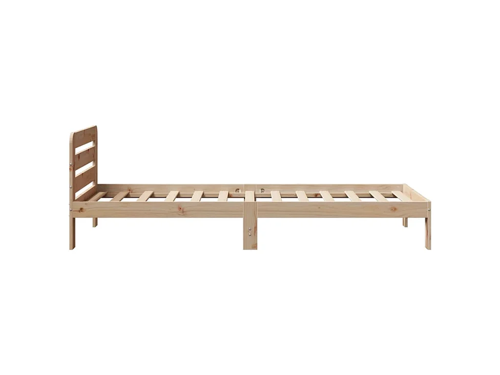 Estructura de cama sin colchón madera maciza de pino 90x200 cm