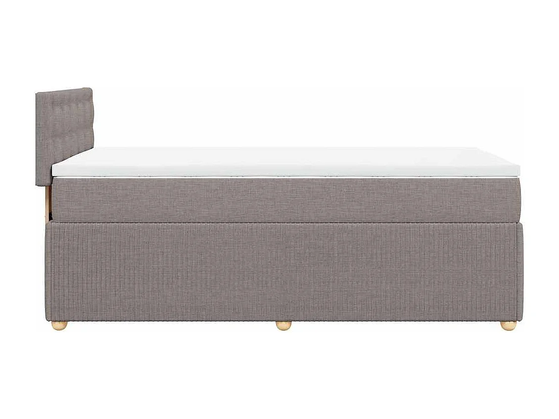 Boxspringbett mit Matratze Taupe 90x190 cm Stoff