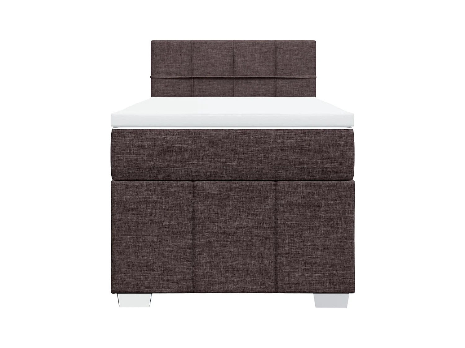 Boxspring met matras stof donkerbruin 100x200 cm