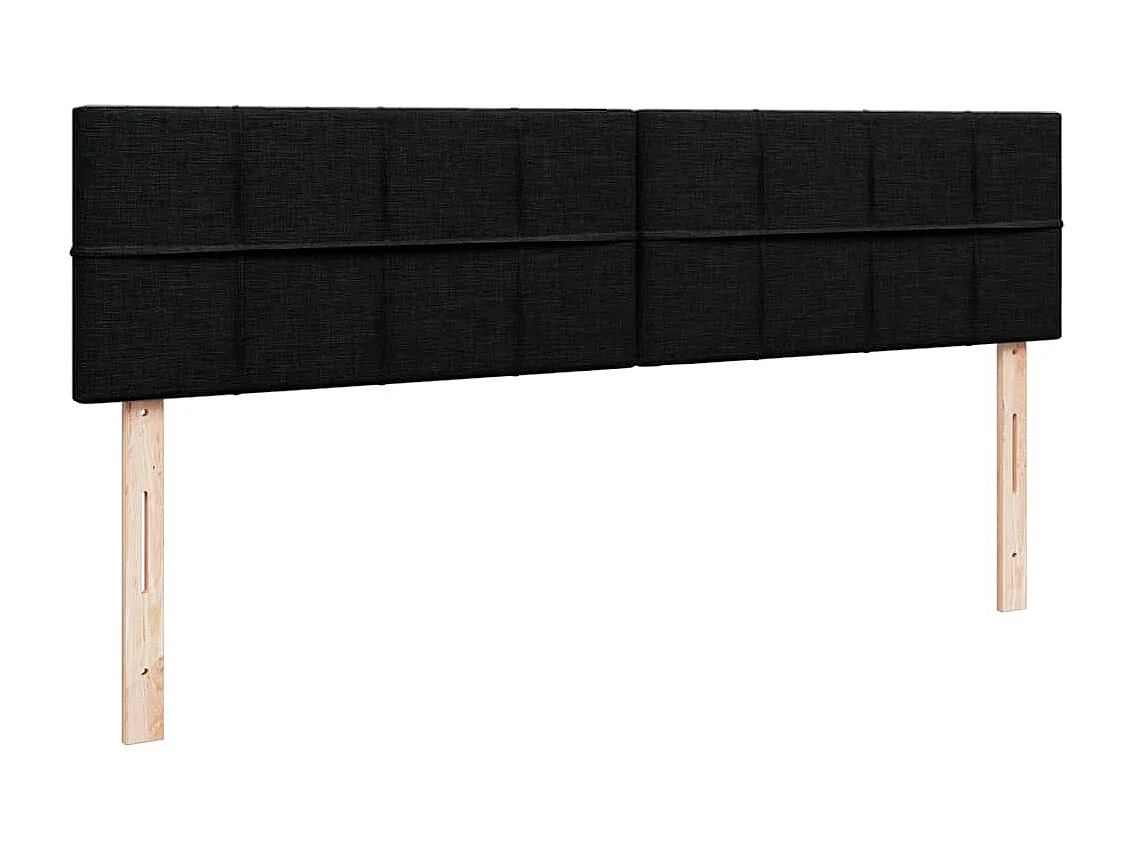 Ottoman bed met matrassen 180x200cm stof zwart
