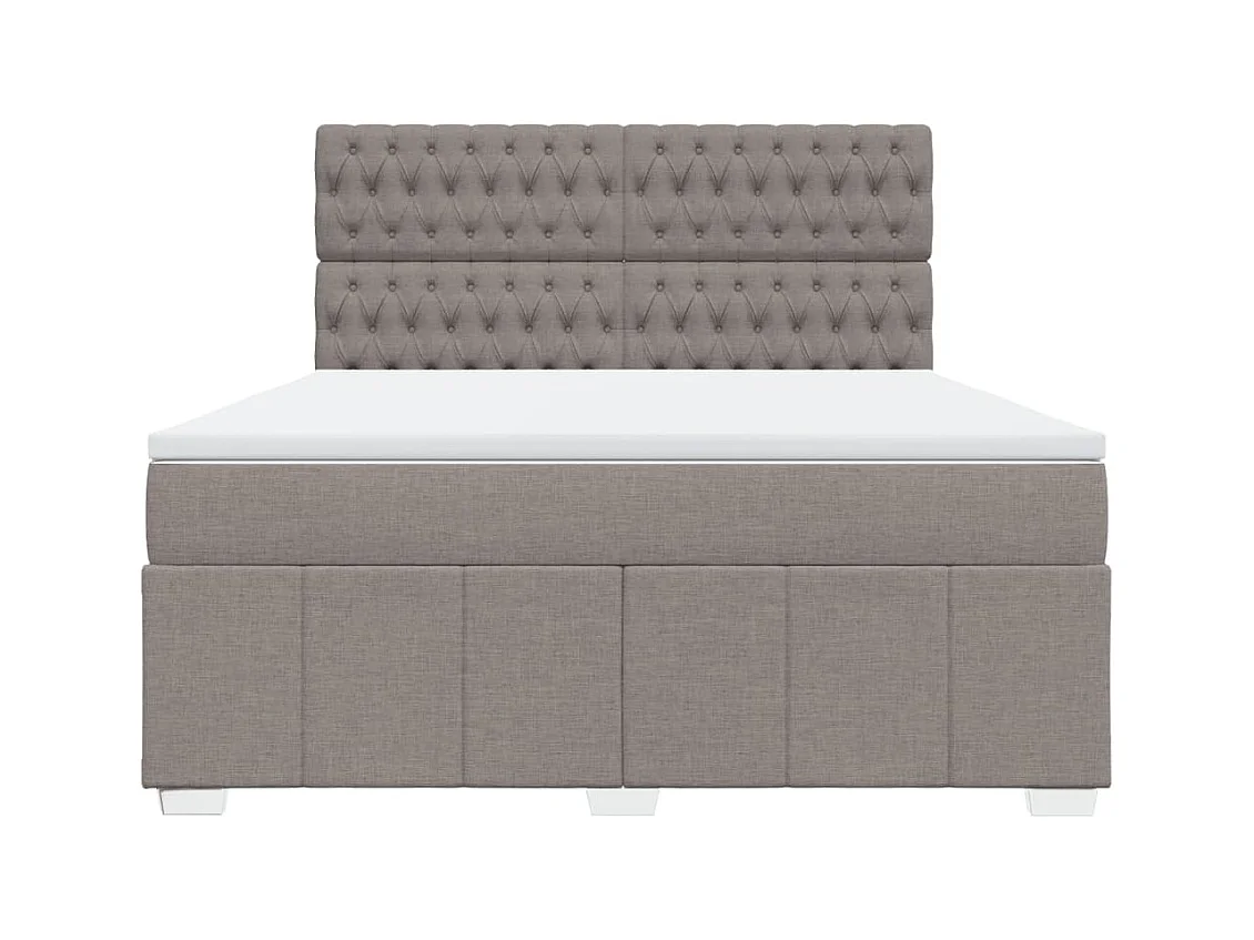 Giroletto a Molle con Materasso Tortora 180x200 cm in Tessuto