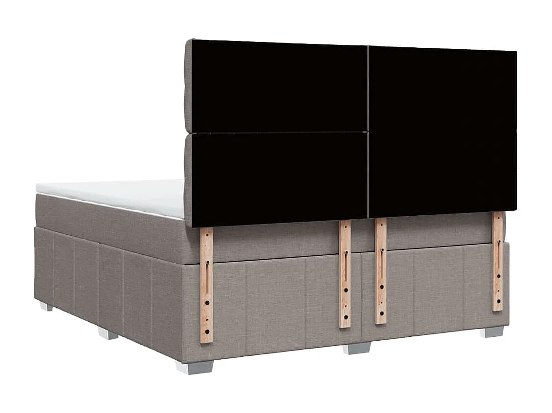 Boxspringbett mit Matratze Taupe 180x200 cm Stoff