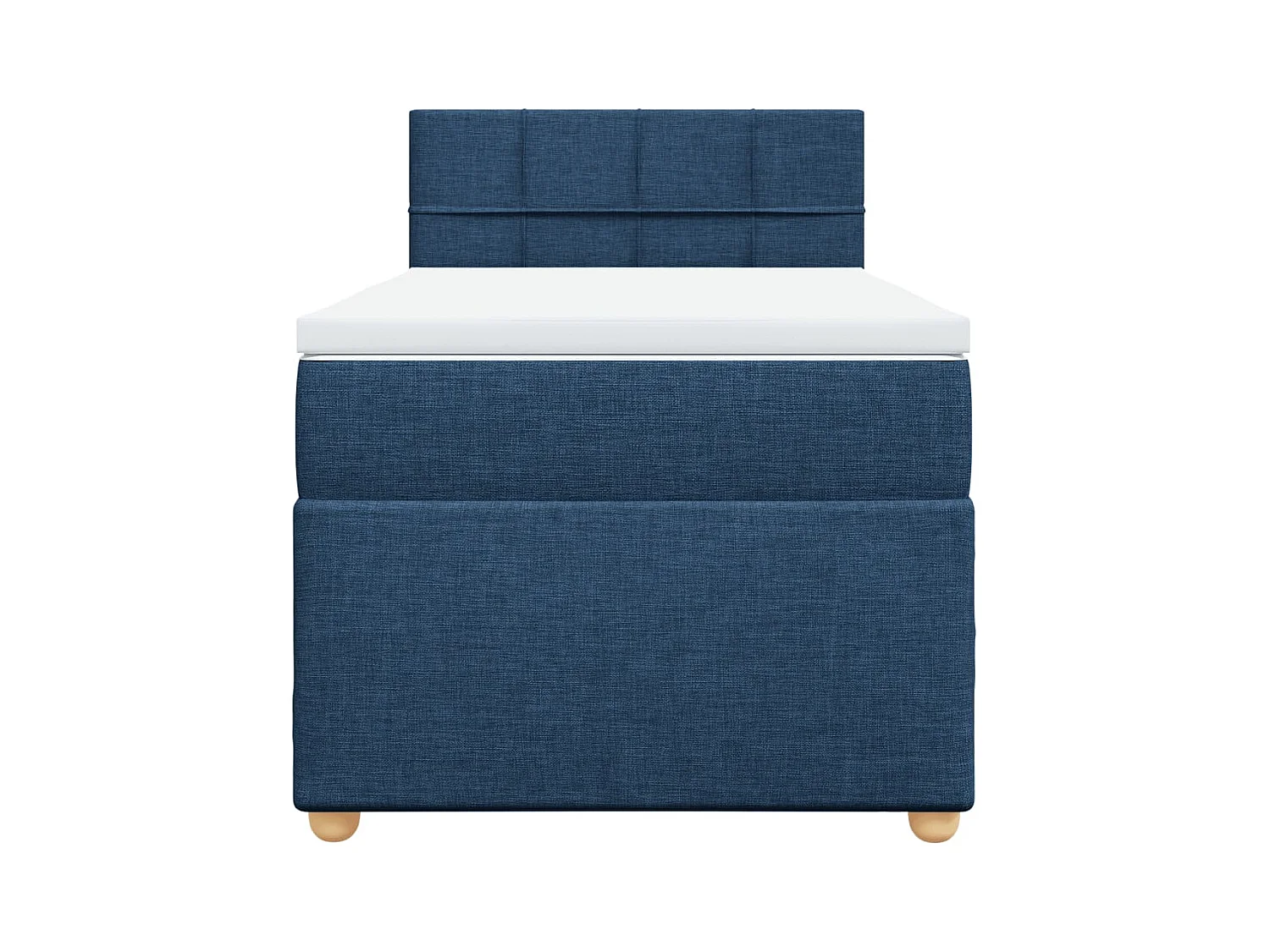 Sommier à lattes de lit avec matelas Bleu 100x200 cm Tissu