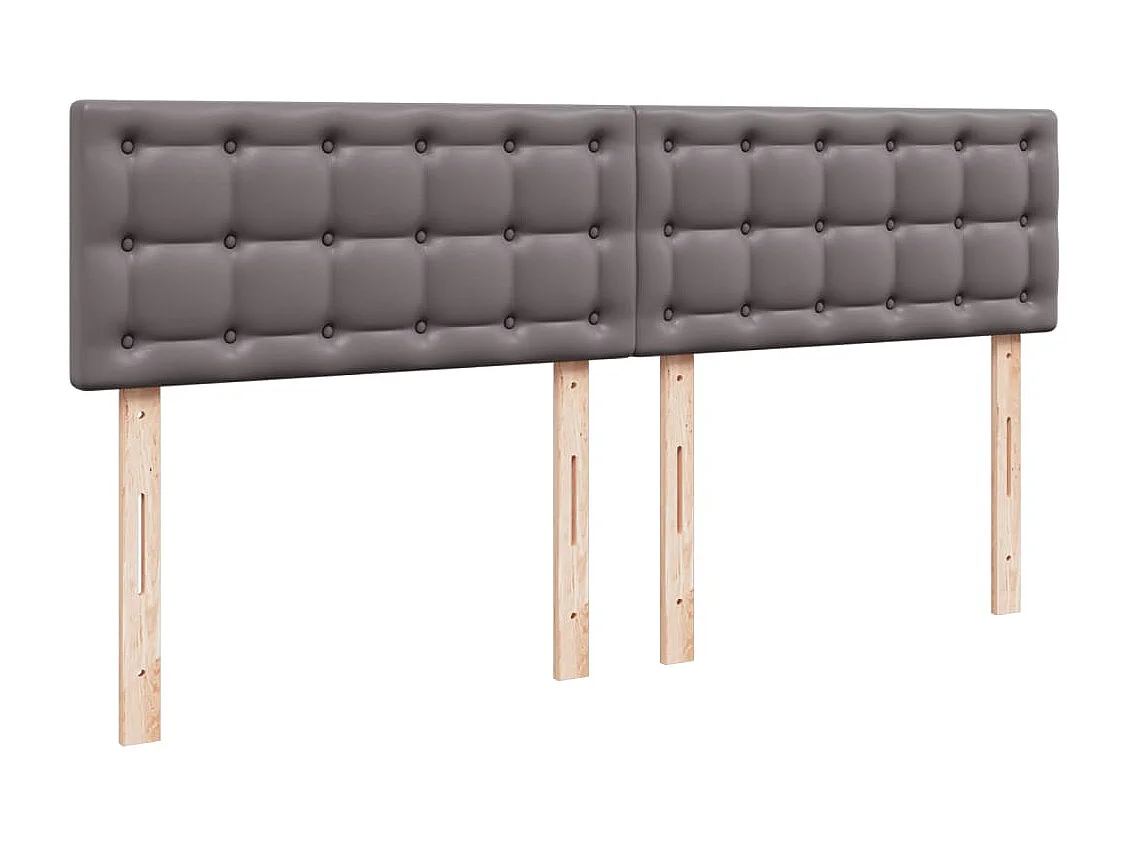 Cama com molas/colchão 180x200 cm couro artificial cinza