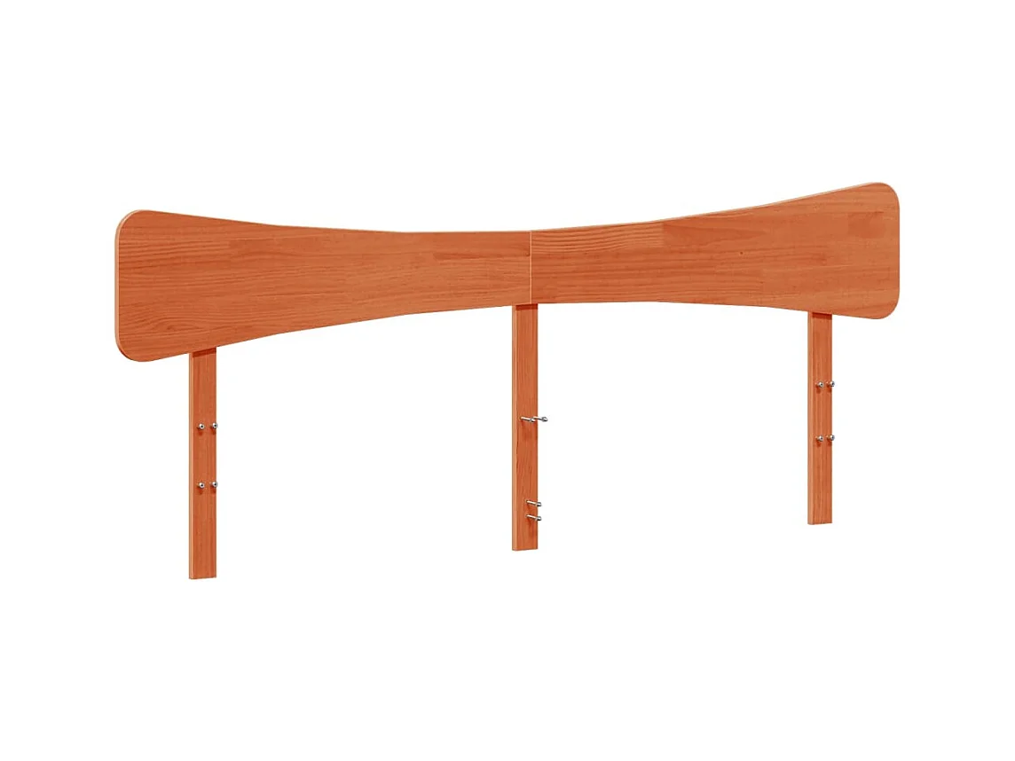 Cadre de lit sans matelas cire marron 180x200cm bois pin massif