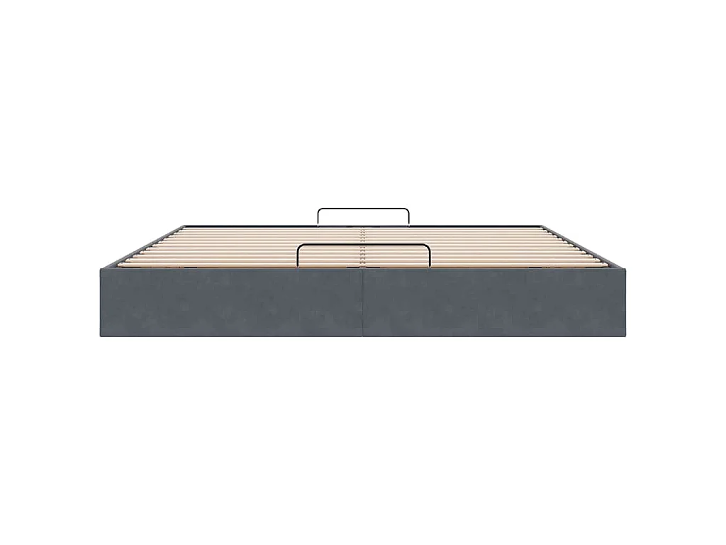 Ottoman bedframe zonder matras 160x200 cm fluweel donkergrijs