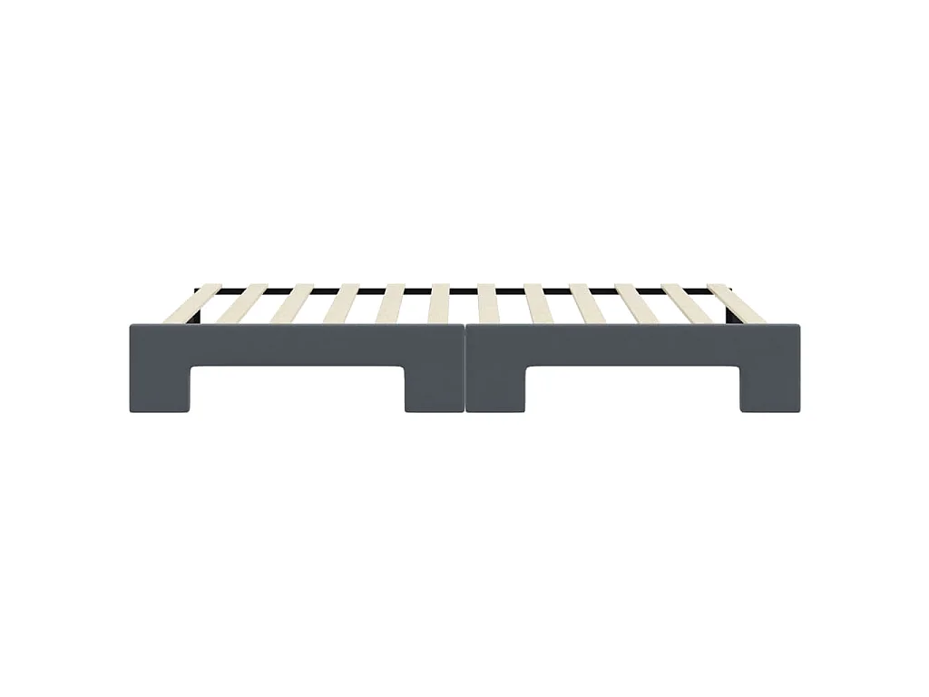 Divano Letto con Letto Estraibile Grigio Scuro 90x200cm Velluto
