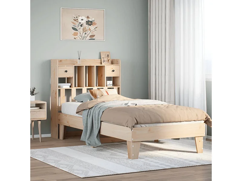 Giroletto senza Materasso 100x200 cm in Legno Massello di Pino