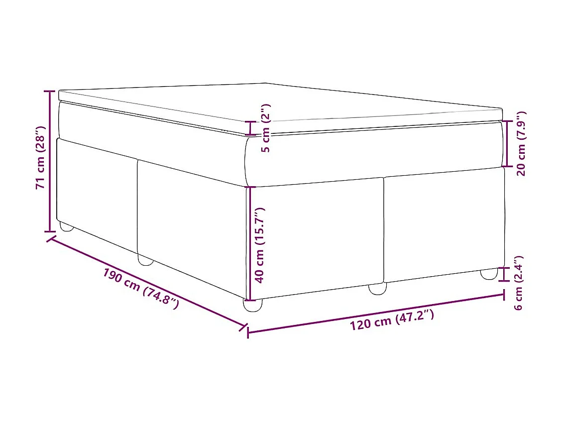 Sommier à lattes de lit avec matelas Crème 100x200 cm Tissu
