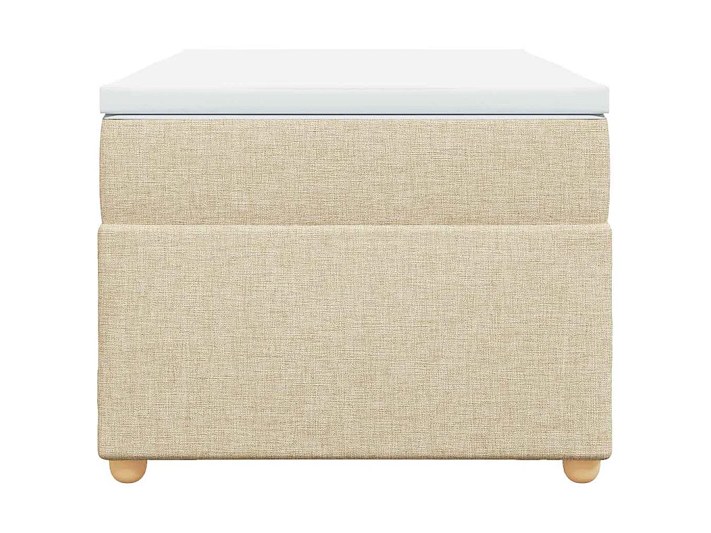 Boxspringbett mit Matratze Creme 100x200 cm Stoff