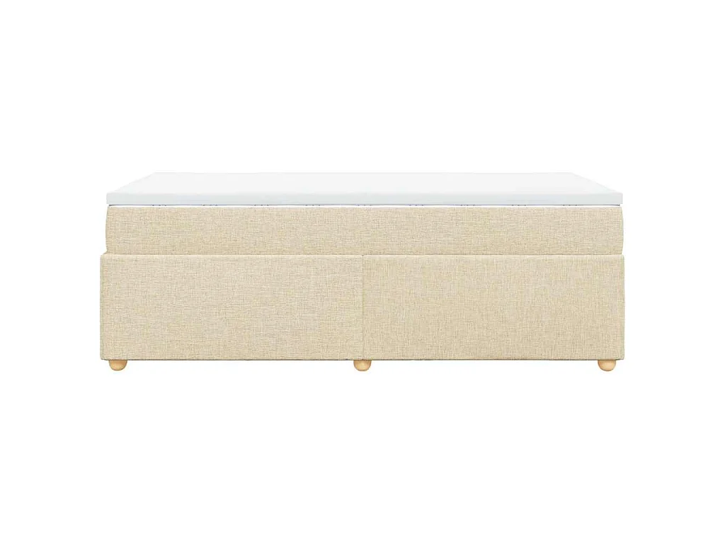 Boxspringbett mit Matratze Creme 100x200 cm Stoff