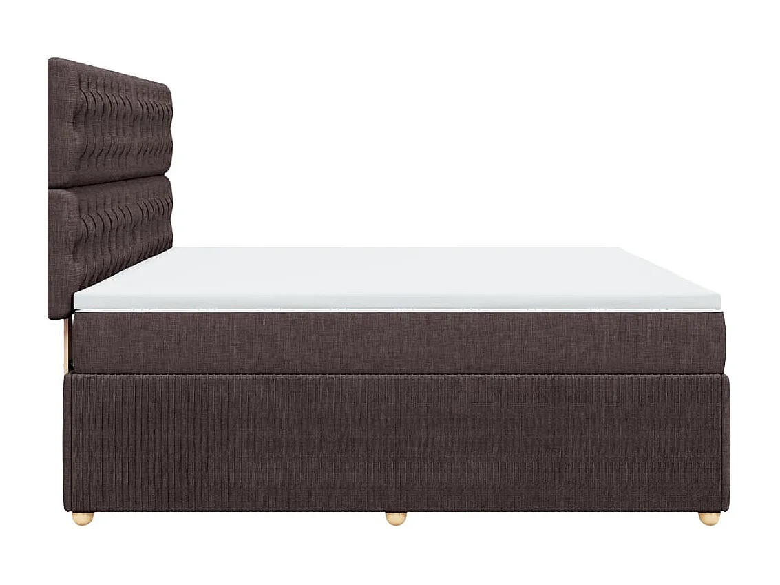 Boxspringbett mit Matratze Dunkelbraun 180x200 cm Stoff
