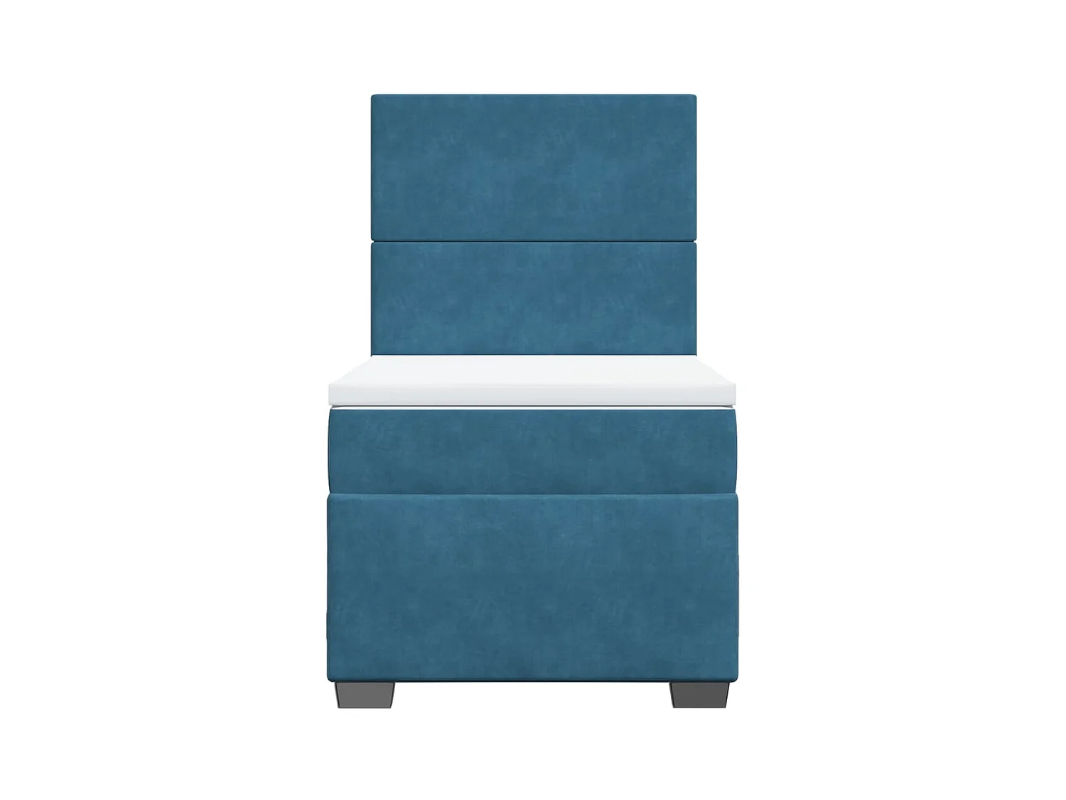 Boxspring met matras fluweel blauw 90x200 cm