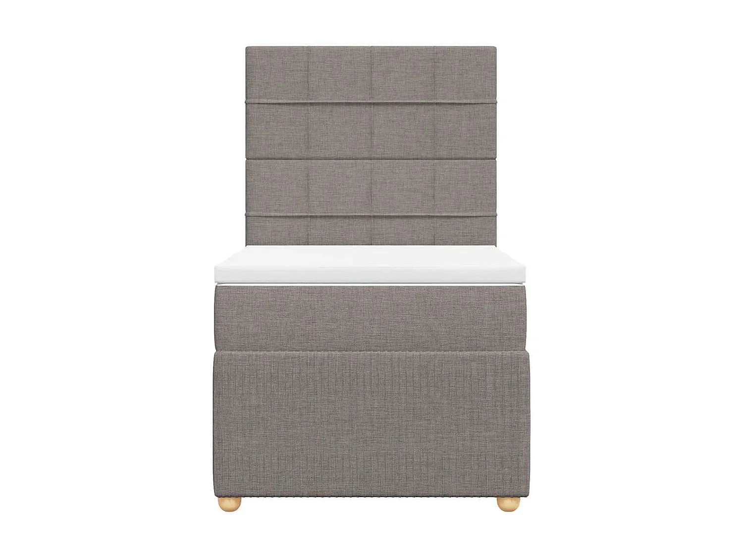 Boxspringbett mit Matratze Taupe 90x200 cm Stoff