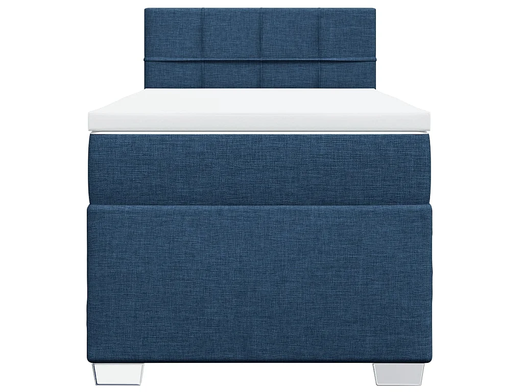 Giroletto a Molle con Materasso Blu 90x190 cm in Tessuto