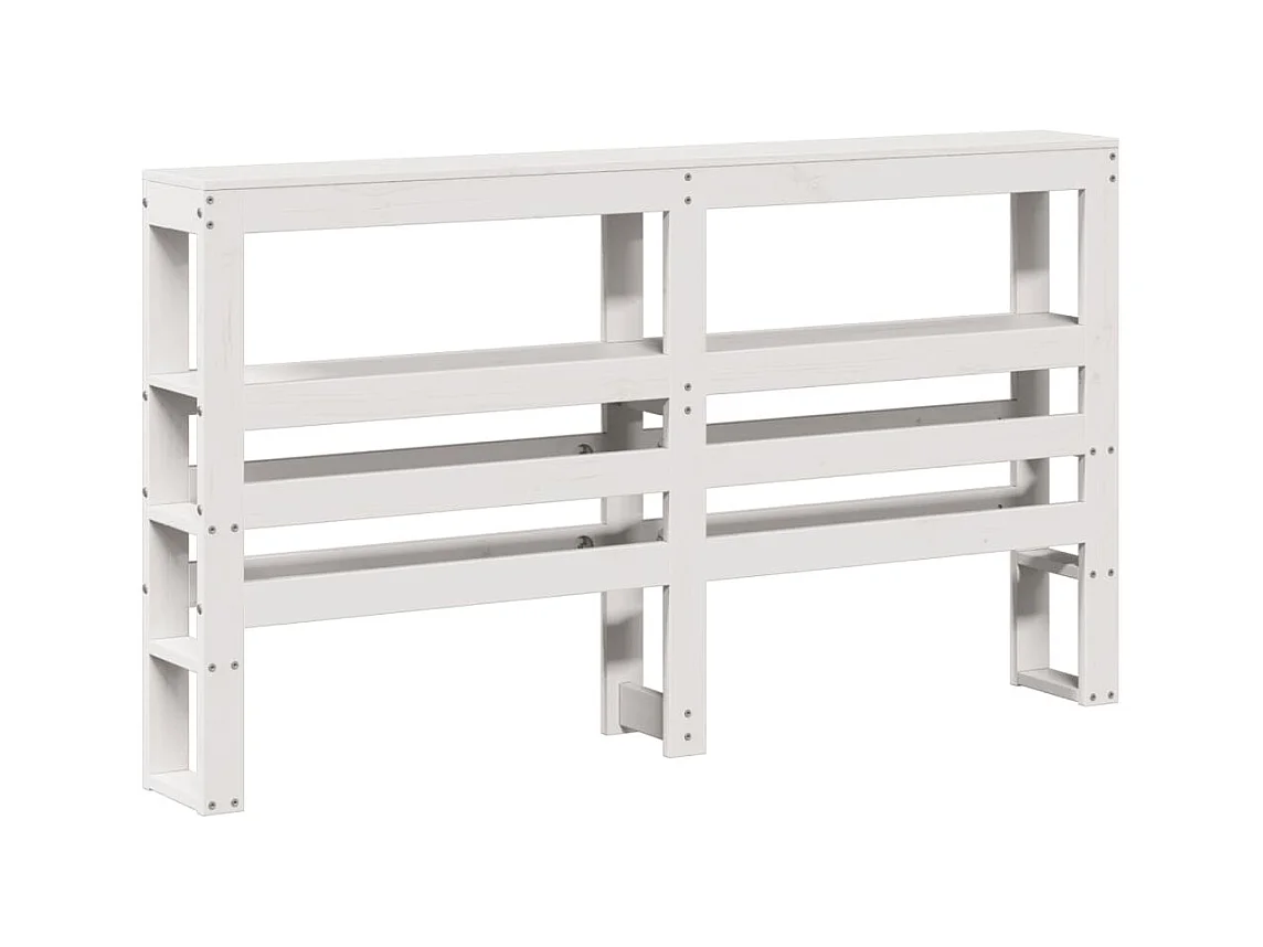 Cadre de lit sans matelas blanc 140x200 cm bois de pin massif