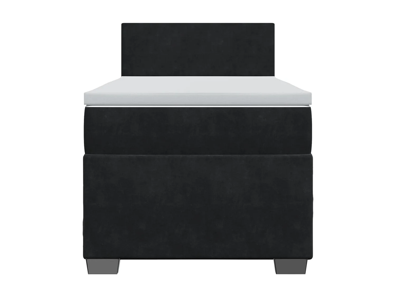 Cama com molas/colchão 90x200 cm veludo preto