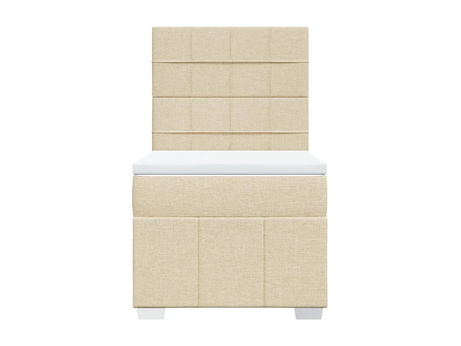 Giroletto a Molle con Materasso Crema 90x200 cm inTessuto